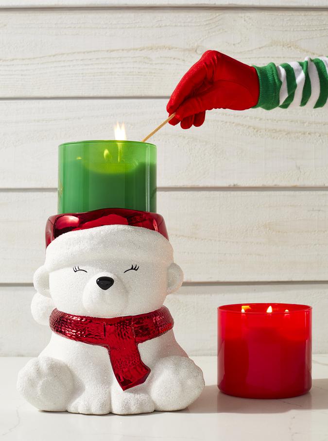 Santa Bear Pedestal Santa Bear Pedestal
